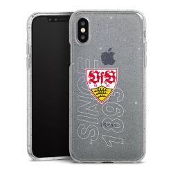 Silikon Glitter Case transparent-silber