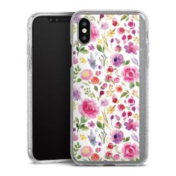 Silikon Glitter Case transparent-silber