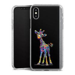 Silikon Glitter Case transparent-silber