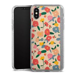 Silikon Glitter Case transparent-silber