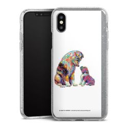 Silikon Glitter Case transparent-silber