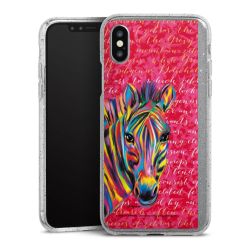 Silikon Glitter Case transparent-silber