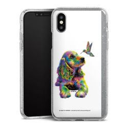 Silikon Glitter Case transparent-silber