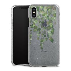 Silikon Glitter Case transparent-silber