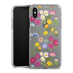 Silikon Glitter Case transparent-silber