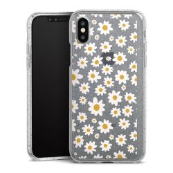 Silikon Glitter Case transparent-silber