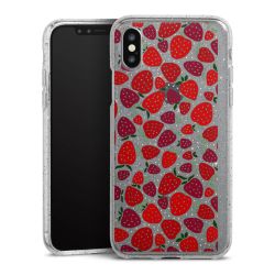 Silikon Glitter Case transparent-silber