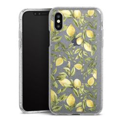 Silikon Glitter Case transparent-silber