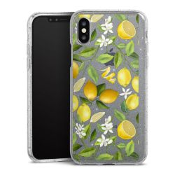 Silikon Glitter Case transparent-silber