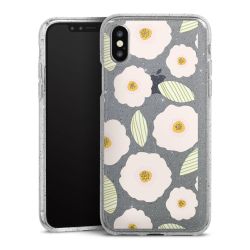 Silikon Glitter Case transparent-silber