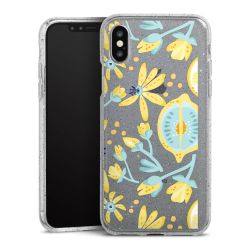 Silikon Glitter Case transparent-silber