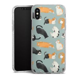 Silikon Glitter Case transparent-silber