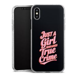 Silikon Glitter Case transparent-silber