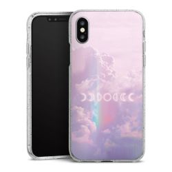 Silikon Glitter Case transparent-silber