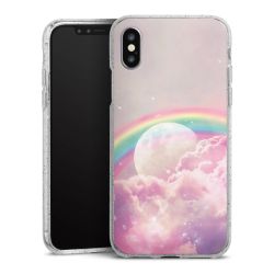 Silikon Glitter Case transparent-silber