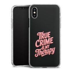 Silikon Glitter Case transparent-silber