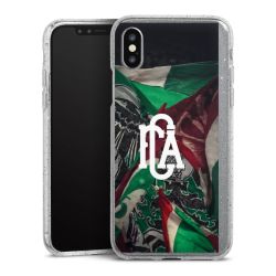 Silikon Glitter Case transparent-silber