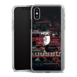 Silikon Glitter Case transparent-silber