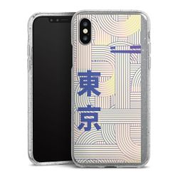 Silikon Glitter Case transparent-silber