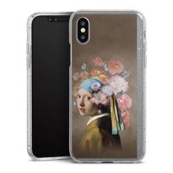 Silikon Glitter Case transparent-silber