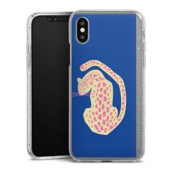 Silikon Glitter Case transparent-silber