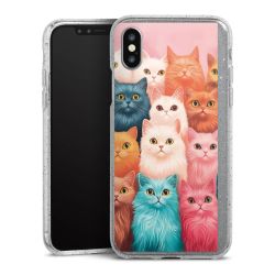 Silikon Glitter Case transparent-silber