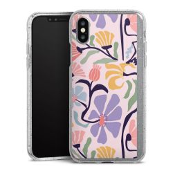 Silikon Glitter Case transparent-silber