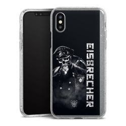 Silikon Glitter Case transparent-silber