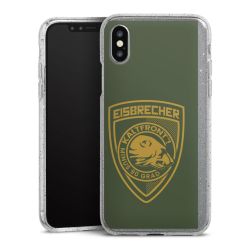 Silikon Glitter Case transparent-silber