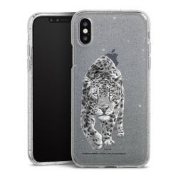 Silikon Glitter Case transparent-silber