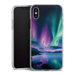 Silikon Glitter Case transparent-silber