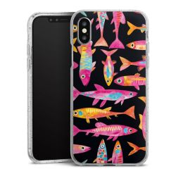 Silikon Glitter Case transparent-silber