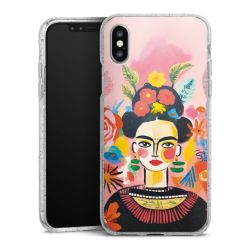 Silikon Glitter Case transparent-silber