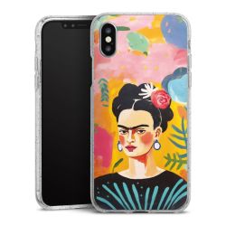 Silikon Glitter Case transparent-silber