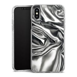 Silikon Glitter Case transparent-silber