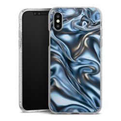 Silikon Glitter Case transparent-silber