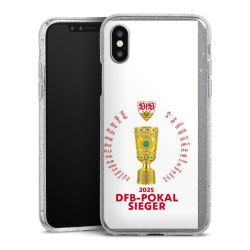 Silikon Glitter Case transparent-silber