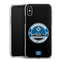 Silikon Glitter Case transparent-silber