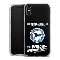 Silikon Glitter Case transparent-silber