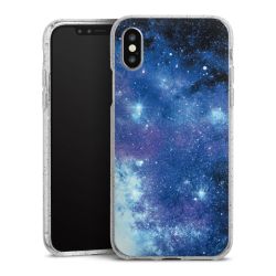 Silikon Glitter Case transparent-silber