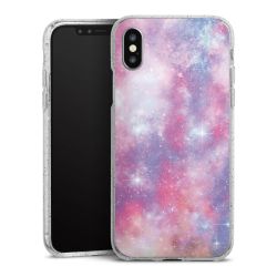 Silikon Glitter Case transparent-silber