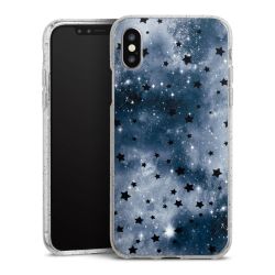 Silikon Glitter Case transparent-silber