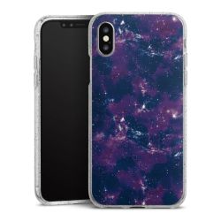 Silikon Glitter Case transparent-silber