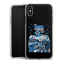 Silikon Glitter Case transparent-silber