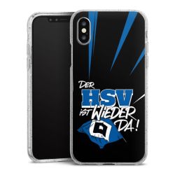 Silikon Glitter Case transparent-silber