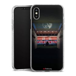 Silikon Glitter Case transparent-silber