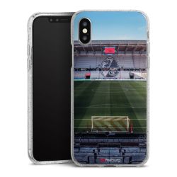 Silikon Glitter Case transparent-silber