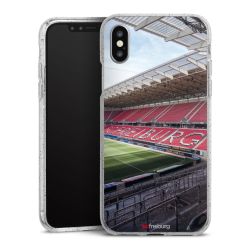 Silikon Glitter Case transparent-silber