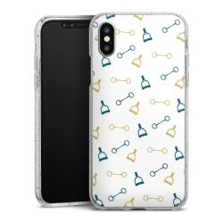 Silikon Glitter Case transparent-silber