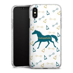 Silikon Glitter Case transparent-silber